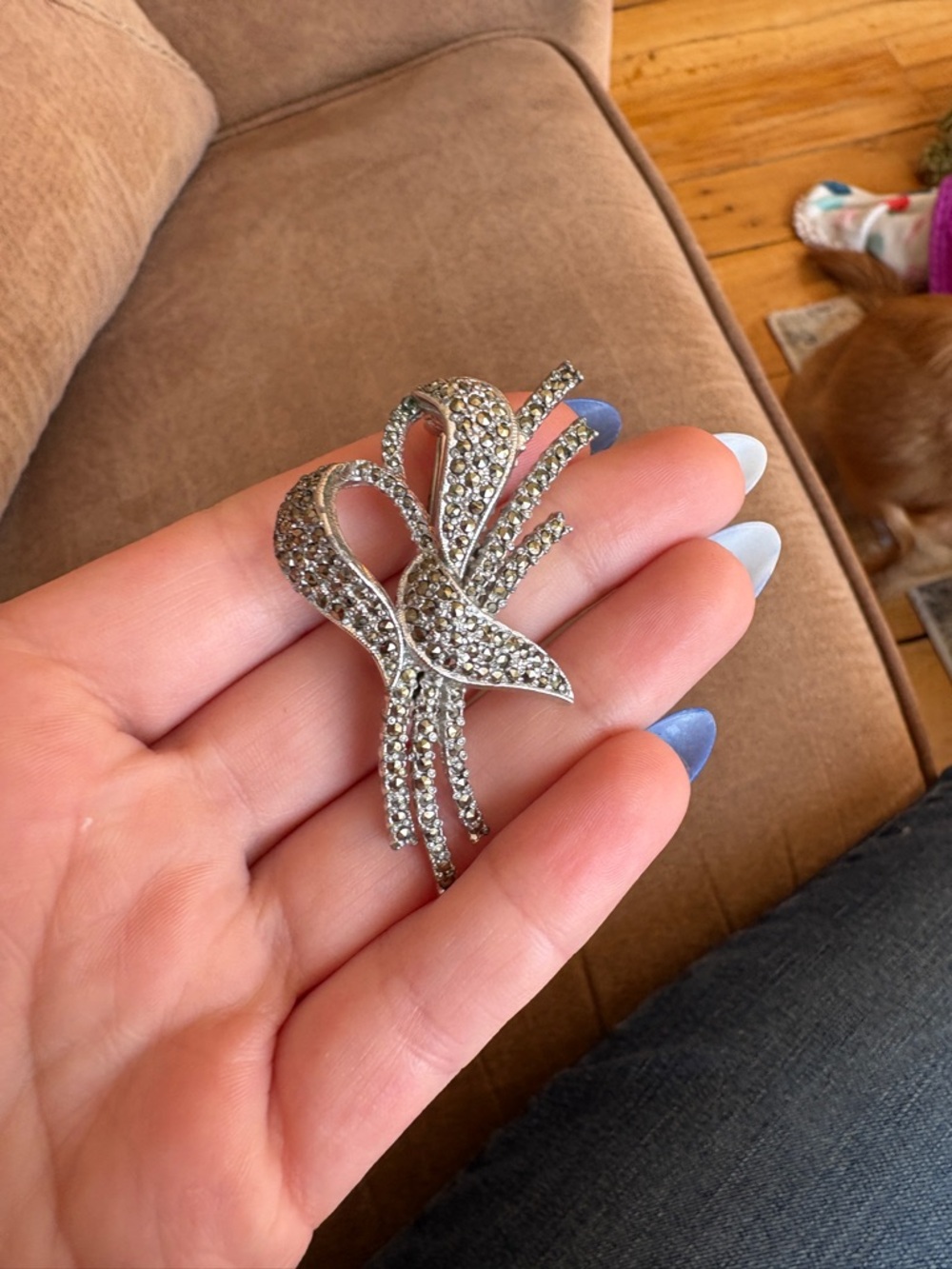 Vintage Art Deco Marcasite Brooch